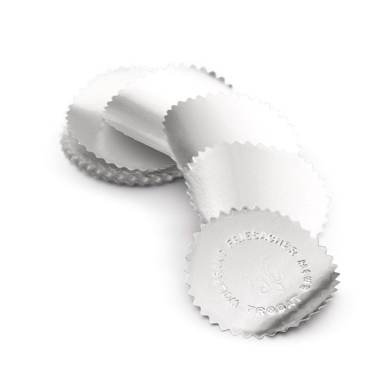 100 Siegeletiketten, Ø 55mm, silber