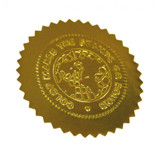 50 Siegeletiketten, Ø 55mm, gold Bild 3