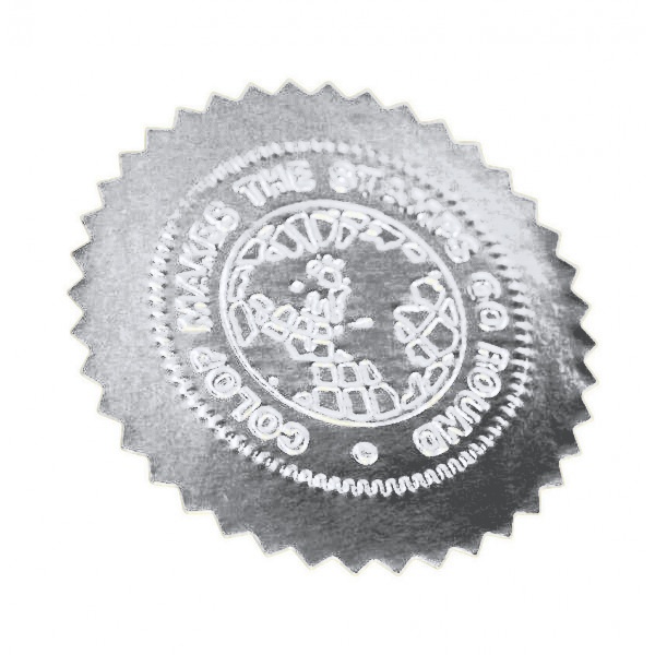 10 Siegeletiketten, Ø 55mm, silber Bild 2